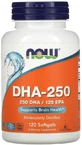 Докозагексаеновая кислота (ДГК) Now Foods DHA-250, 120 гелевых капсул