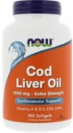 Рыбий жир из печени трески Now Foods Cod Liver Oil 1000 мг, 180 гелевых капсул