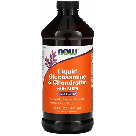 Глюкозамін та хондроїтин з МСМ Now Foods Glucosamine & Chondroitin with MSM, рідкий, 473 мл: ціни та характеристики