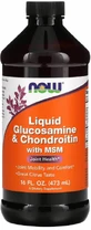 Глюкозамін та хондроїтин з МСМ Now Foods Glucosamine &amp; Chondroitin with MSM, рідкий, 473 мл