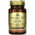 Рибофлавин (витамин В2) Solgar Vitamin B2 100 мг, 100 вегетарианских капсул: цены и характеристики
