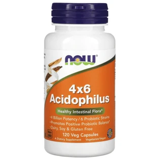 Пробіотики Now Foods 4x6 Acidophilus, 120 рослинних капсул