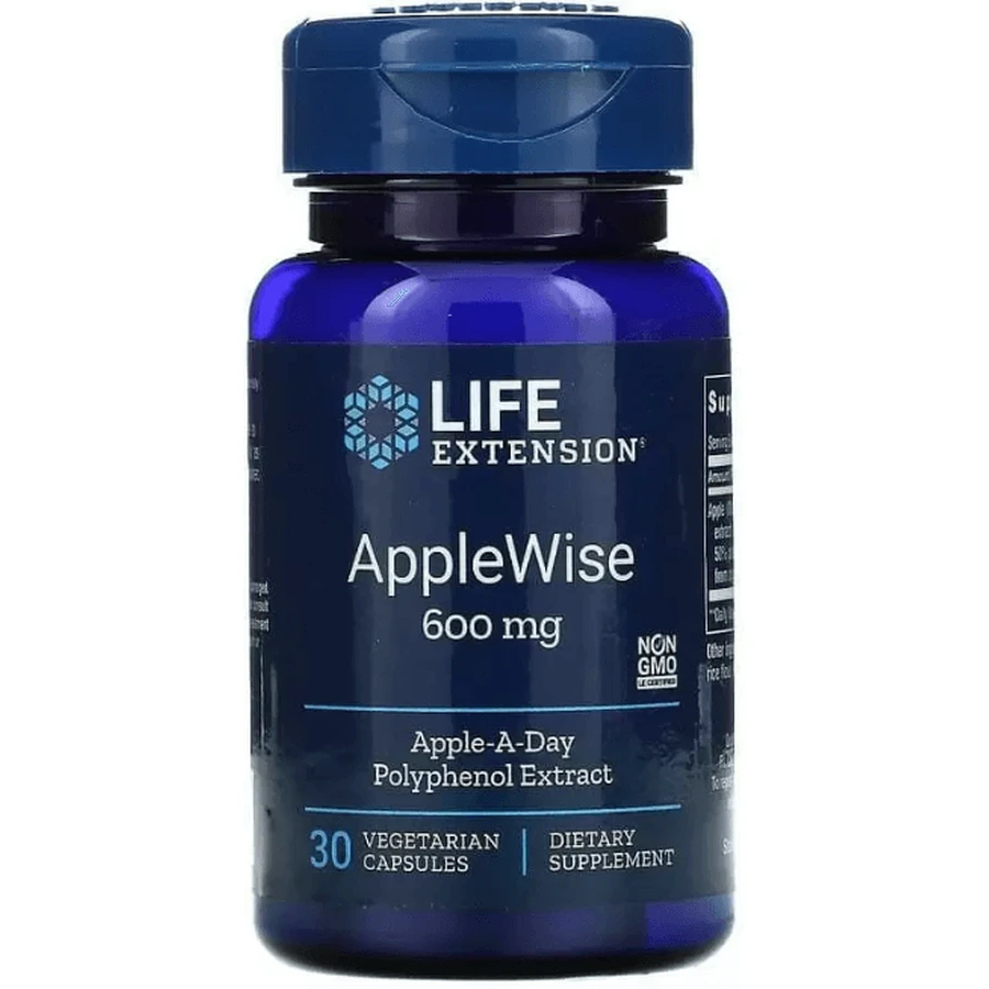 Поліфеноли яблучні Life Extension AppleWise Polyphenol 600 мг, екстракт, 30 капсул: ціни та характеристики