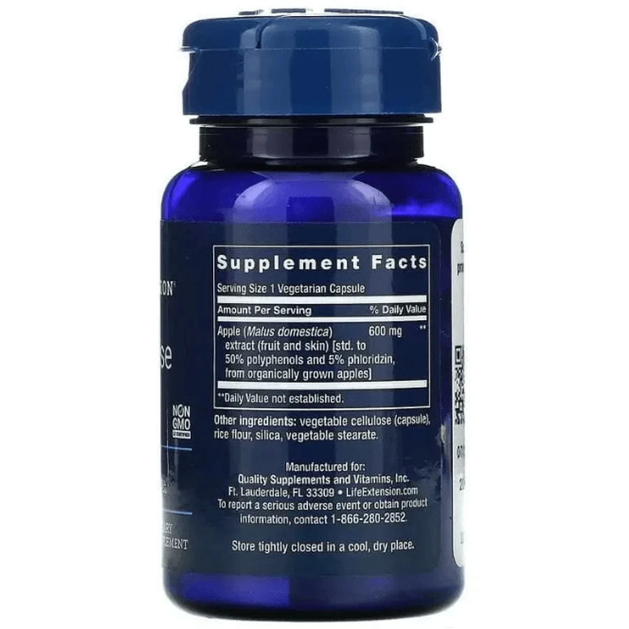 Поліфеноли яблучні Life Extension AppleWise Polyphenol 600 мг, екстракт, 30 капсул: ціни та характеристики
