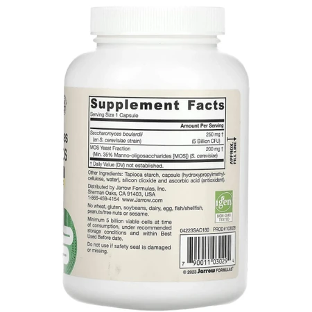 Пробіотик Jarrow Formulas Saccharomyces, сахароміцети, 180 капсул: ціни та характеристики