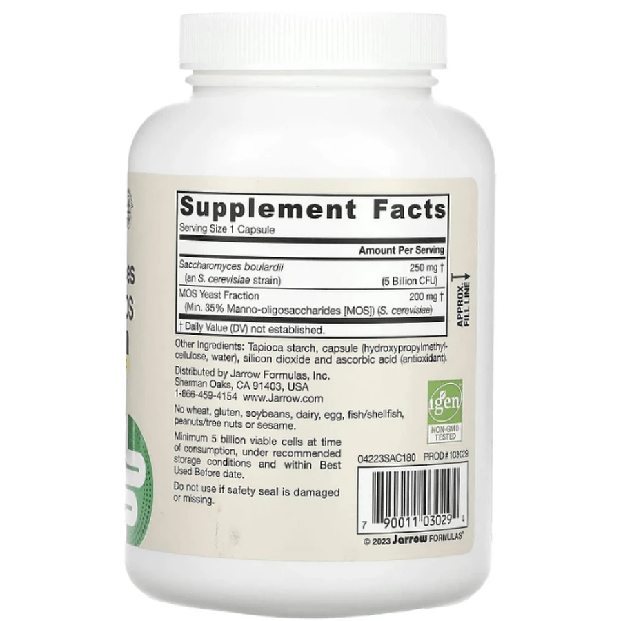 Пробіотик Jarrow Formulas Saccharomyces, сахароміцети, 180 капсул: ціни та характеристики