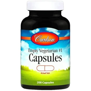 Порожні рослинні капсули Carlson Empty Vegetarian Capsules #1, 200 шт.