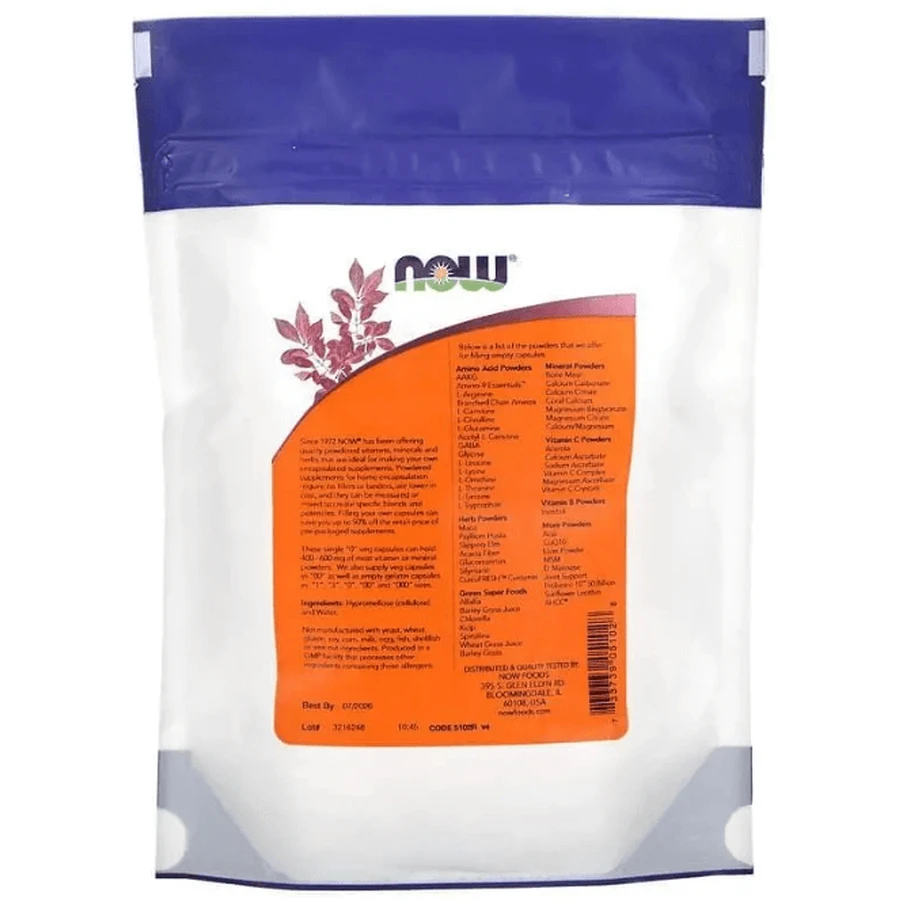 Порожні вегетаріанські капсули Now Foods Single "0" Veg Capsules, 300 шт.: ціни та характеристики