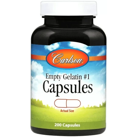 Порожня желатинова капсула Carlson Empty Caps # 1, Med-SM, 200 шт.: ціни та характеристики