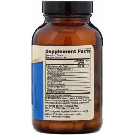 Комплекс пробіотиків Dr. Mercola Complete Probiotics 70 млрд КУО, 90 капсул: ціни та характеристики