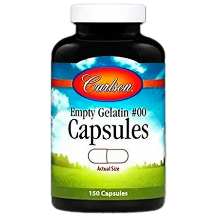 Порожні желатинові капсули Carlson Empty Caps Large #00, великі, 200 шт.: ціни та характеристики