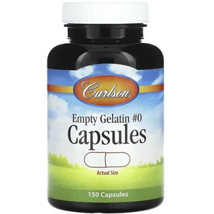 Порожні желатинові капсули Carlson Empty Caps Medium #0, середні, 150 шт.