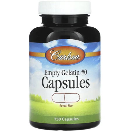 Порожні желатинові капсули Carlson Empty Caps Medium #0, середні, 150 шт.: ціни та характеристики