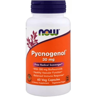 Пікногенол Now Foods Pycnogenol 30 мг, 60 вегетаріанських капсул