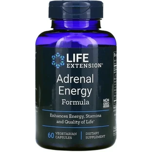 Поддержка надпочечников Life Extension Adrenal Energy Formula,  60 капсул