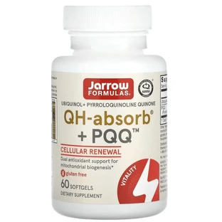 Пирролохинолинхинон и убихинол Jarrow Formulas Ubiquinol, QH+ PQQ Absorb, 60 капсул