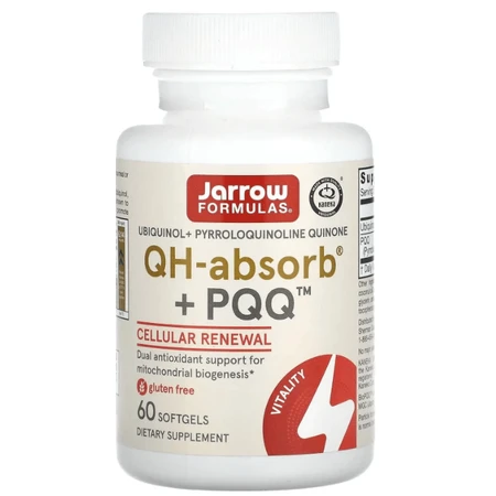 Пирролохинолинхинон и убихинол Jarrow Formulas Ubiquinol, QH+ PQQ Absorb, 60 капсул: цены и характеристики