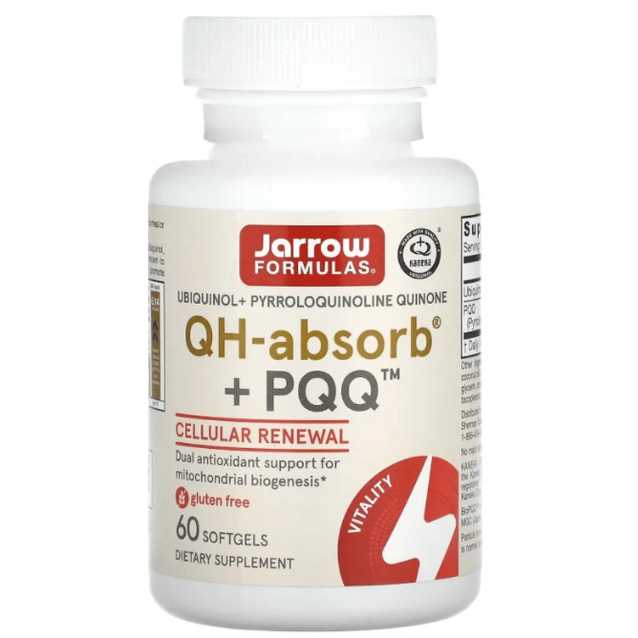 Пирролохинолинхинон и убихинол Jarrow Formulas Ubiquinol, QH+ PQQ Absorb, 60 капсул: цены и характеристики
