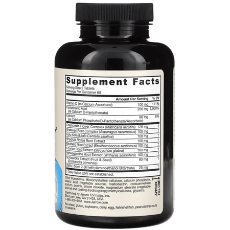 Поддержка надпочечников Jarrow Formulas Adrenal Optimizer, 120 таблеток: цены и характеристики
