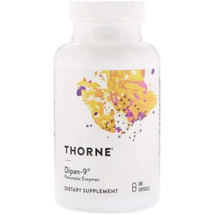 Панкреатин Thorne Dipan-9 Pancreatic Enzymes, 180 капсул