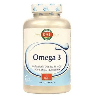 Омега-3 KAL Omega 3 Fish 180/120, 1000 мг, 120 гелевих капсул