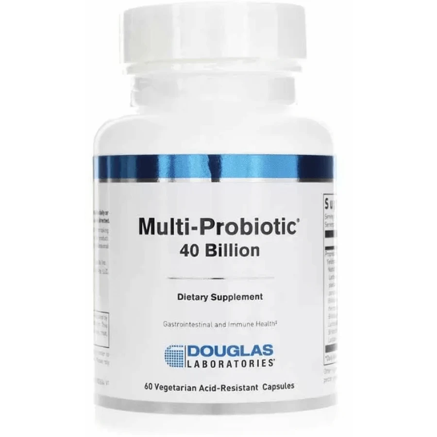 Поддержка кишечной флоры Douglas Laboratories Multi-Probiotic 40 млрд КОЕ, 60 вегетарианских кислоустойчивых капсул: цены и характеристики