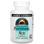 Пантотеновая кислота Source Naturals Pantothenic Acid 100 мг, 250 таблеток: цены и характеристики