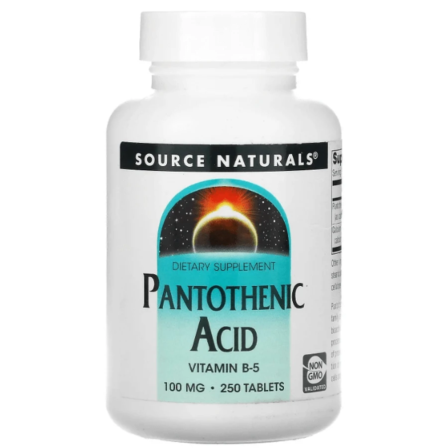 Пантотеновая кислота Source Naturals Pantothenic Acid 100 мг, 250 таблеток: цены и характеристики
