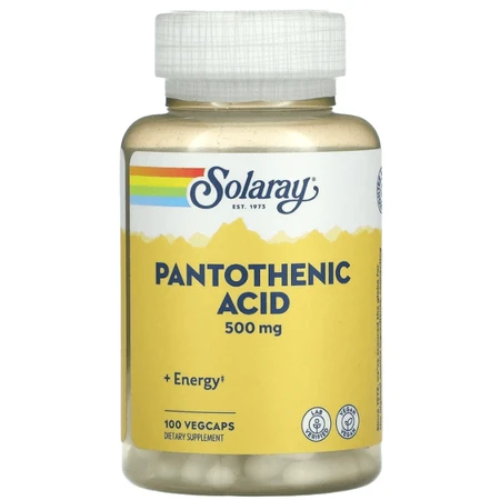 Пантотеновая кислота Solaray Pantothenic Acid 500 мг, 100 вегетарианских капсул: цены и характеристики
