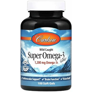 Омега-3, рыбий жир Carlson Omega-3 Gems Fish Gel 1200 мг, 100 капсул