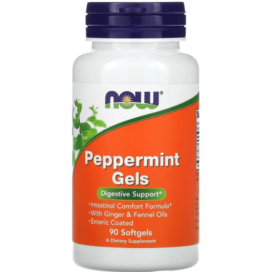 Мята перечная Now FoodsPeppermint Gels, 90 гелевых капсул: цены и характеристики
