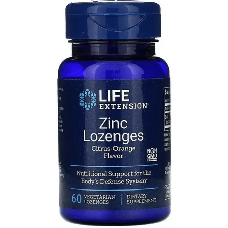 Оксид цинка Life Extension Zinc, апельсиновый вкус, 60 леденцов: цены и характеристики