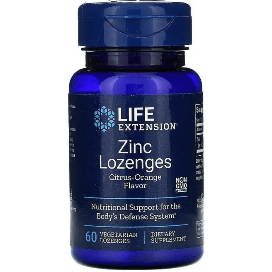 Оксид цинка Life Extension Zinc, апельсиновый вкус, 60 леденцов: цены и характеристики