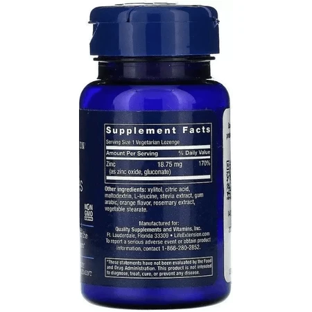Оксид цинка Life Extension Zinc, апельсиновый вкус, 60 леденцов: цены и характеристики