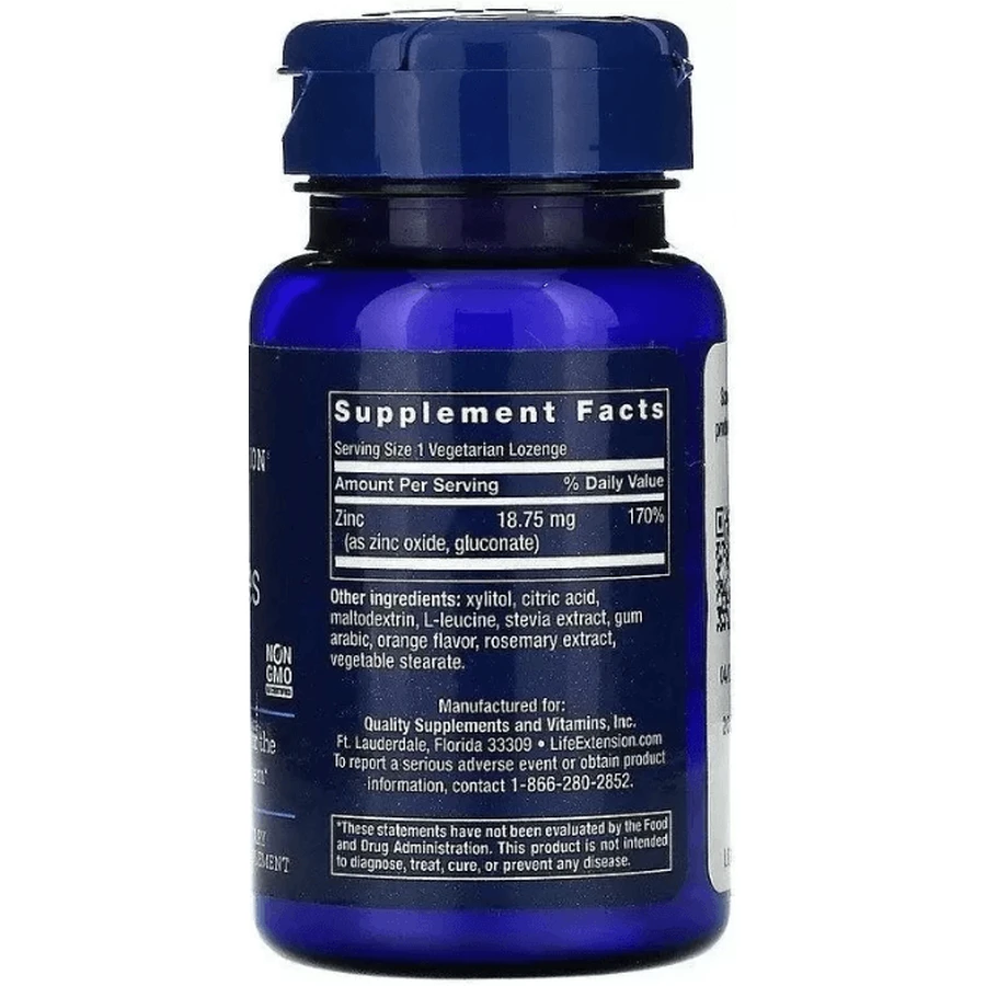 Оксид цинка Life Extension Zinc, апельсиновый вкус, 60 леденцов: цены и характеристики
