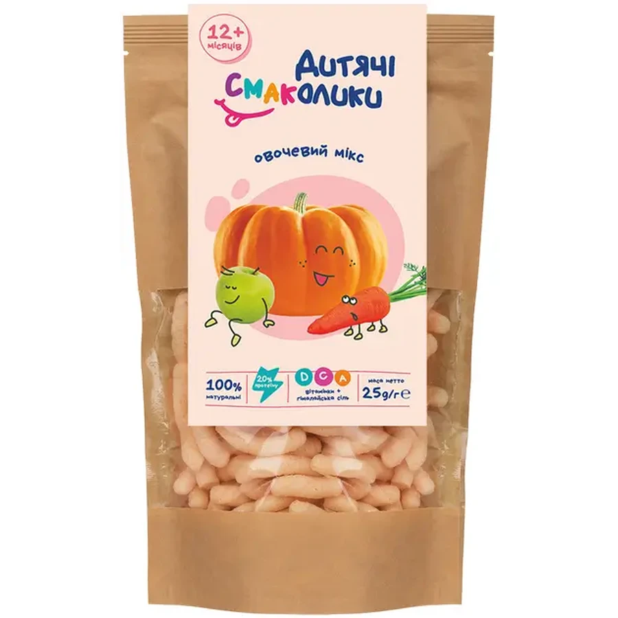 Детские вкусности Овощной микс 25 г: цены и характеристики