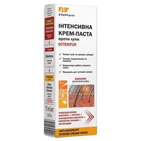 Интенсивная крем-паста против перхоти Elfa Pharm Octenifur 75 мл: цены и характеристики