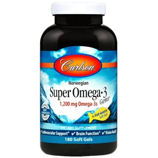 Риб'ячий жир (Омега 3) Carlson Super Omega-3, норвезький, 180 капсул