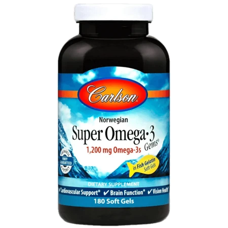Риб'ячий жир (Омега 3) Carlson Super Omega-3, норвезький, 180 капсул: ціни та характеристики
