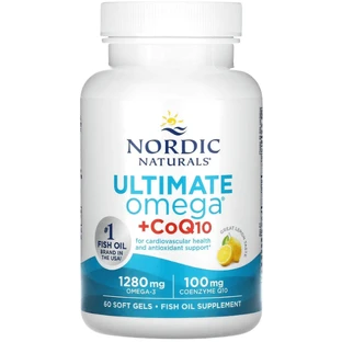 Омега-3 з коензимом Q10 Nordic Naturals Omega + CoQ10 640 мг, 60 капсул
