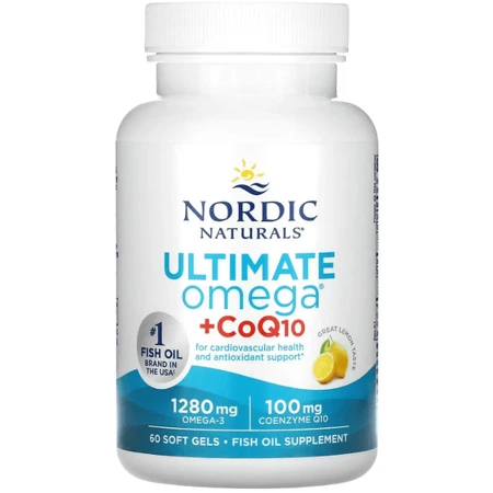 Омега-3 з коензимом Q10 Nordic Naturals Omega + CoQ10 640 мг, 60 капсул: ціни та характеристики