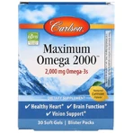 Омега-3 Carlson Maximum Omega 2000 мг, с натуральным вкусом лимона, 30 гелевых капсул: цены и характеристики