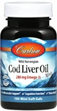 Норвежский рыбий жир Carlson Cod Liver Oil,  100 мини гелевых капсул