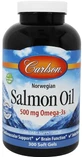 Масло лосося Carlson Salmon Oil 500 мг, норвежское, 300 капсул