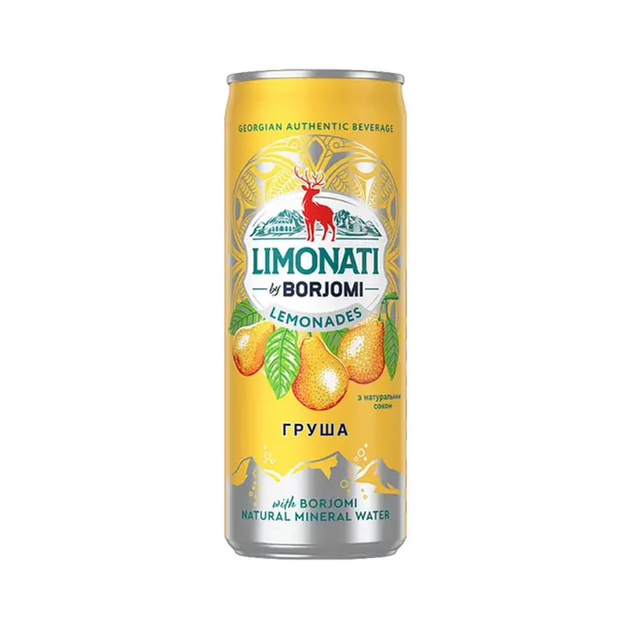 Лимонад Borjomi Limonati газированный Груша 0.33 л : цены и характеристики