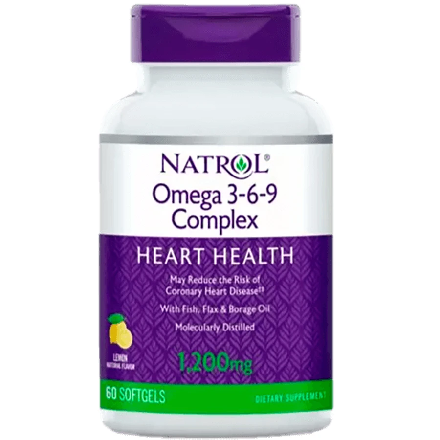 Омега 3-6-9 Natrol Omega 3-6-9 Complex 1200 мг, 60 гелевих капсул: ціни та характеристики