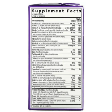 Мультивітамінний комплекс New Chapter Postnatal MultiVitamin, постнатальний, 192 таблетки: ціни та характеристики