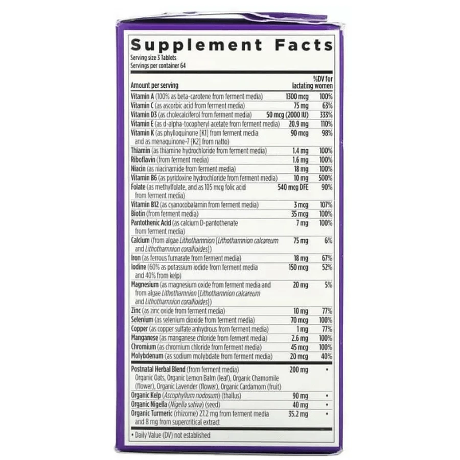 Мультивітамінний комплекс New Chapter Postnatal MultiVitamin, постнатальний, 192 таблетки: ціни та характеристики
