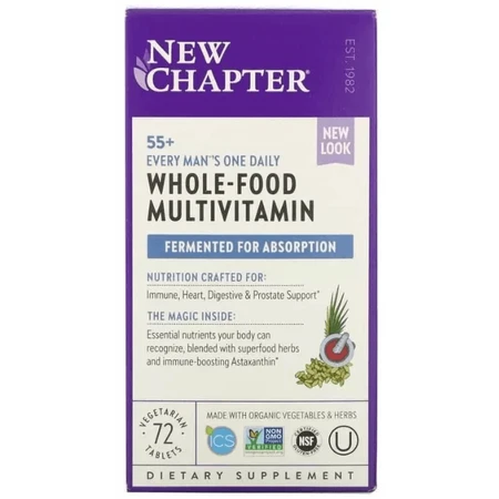 Мультивитаминный комплекс для мужчин 55+ New Chapter One Daily Multi, 1 в день, 72 таблетки: цены и характеристики