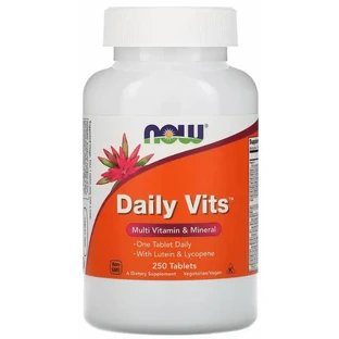  Мультивітаміни і мінерали Now Foods Daily Vits, 250 таблеток
